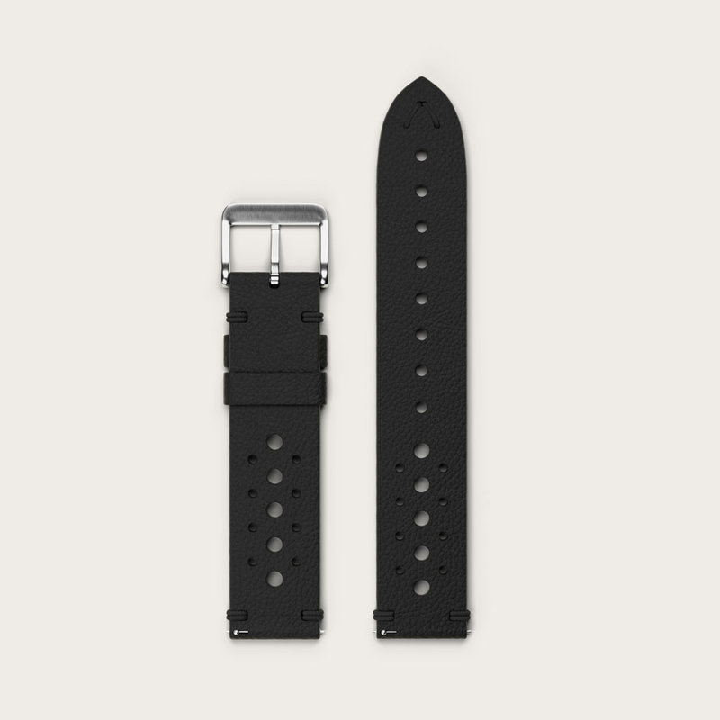 Cactus leather strap, extremely soft and durable. Features a 'quick-release' mechanism.