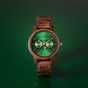 The CLASSIC Collection rethinks the aesthetic of a WoodWatch in a sophisticated way. The slim cases give a classy impression while featuring a unique a moonphase movement and two extra subdials featuring a week and month display. The CLASSIC Hunter is mad