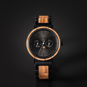The ELEMENT Collection is comprised of four unique designs in the WoodWatch range, showcasing a combination of 316 stainless steel and wood. The 41mm diameter Carbon Olive watch features our characteristic moonphase movement and two subdials to display th