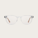 Filter out harmful excess blue light which can cause eye strain, headaches and poor sleep. The ELLIPSE Clear features a characteristic rounded clear frame and is composed of durable Italian Mazzucchelli bio-acetate with hand-finished natural senna siamea